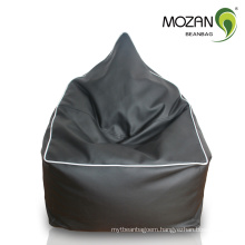 black leather indoor corner bean bag chair